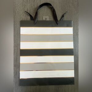 Striped Gift Bag with Black Handles